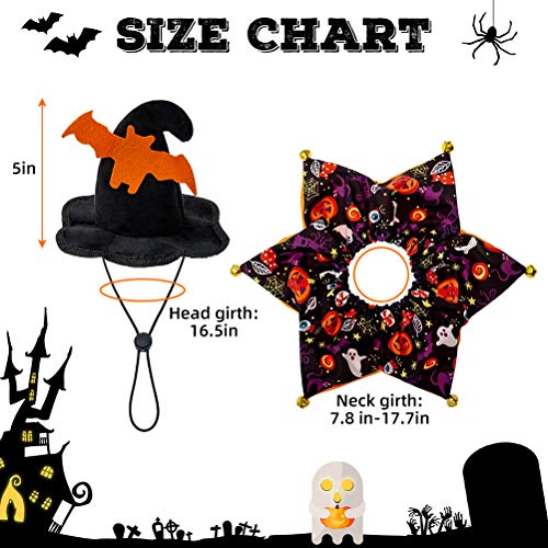 Disfraz Halloween para perro con collar y gorro ajustable miniatura 2