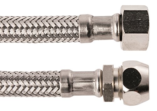 Schell 19861 5 Flexibler Armaturen-Verbindungsschlauch 3/8x10x500mm, Edelstahl, 3/8 x 10 x 500mm
