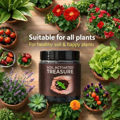 Image of Soil Activator for Plants, Organic Soil Enhancer Powder for Root Growth & Nutrient Absorption, Garden Soil Booster for Indoor & Outdoor Plants 100g