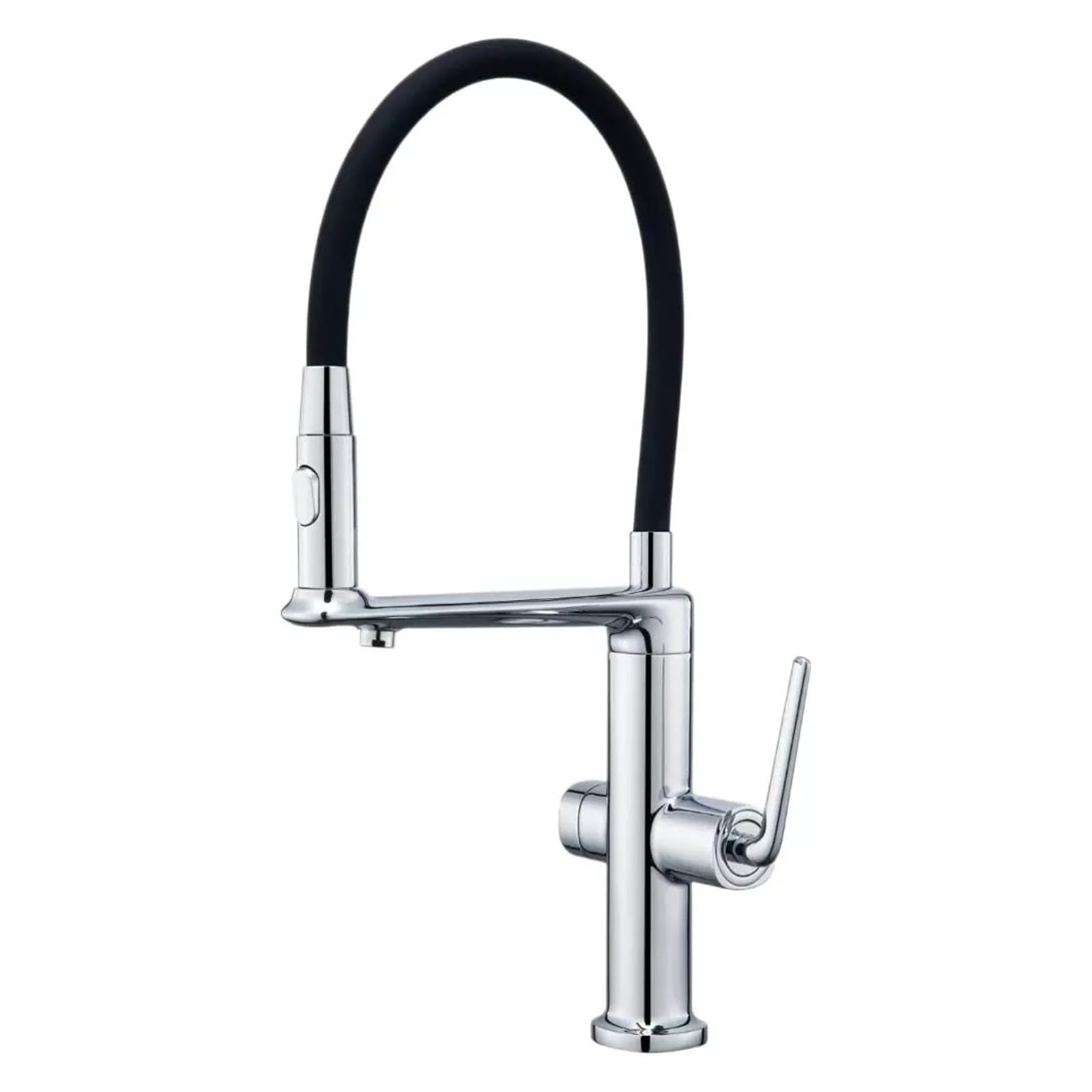 ZYCHSJXA 3 Way Tap Brass Kitchen Sink Taps with Pull Out Spray Chrome Swivel Spout Double Outlet Faucet