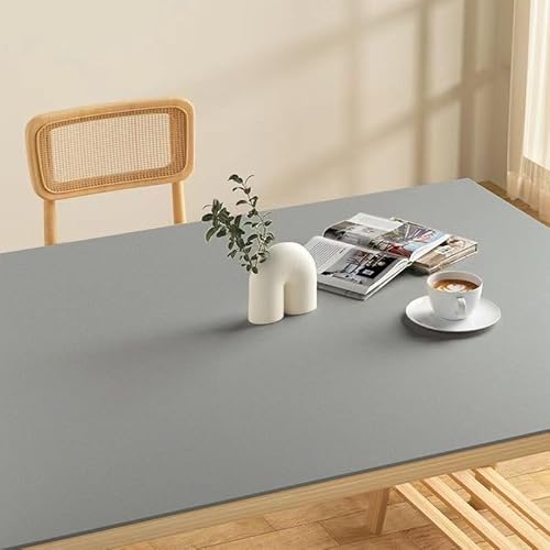 DMBAOD Copritavolo in Pelle Pellicola Protettiva per Desktop, Spessore in Pelle, Pellicola Protettiva per tovaglia Impermeabile da 1,6 mm (0,062 Pollici). 40 * 60cm Grigio.