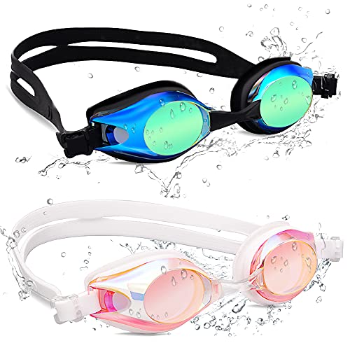 Swim Goggles, Lidlife 2 Pack Goggles, Swimming Goggles, goggles kids, Goggles for Swimming, kids swim goggles , goggles kids swimming, swim goggles for adults, No Leaking Anti Fog Adult Men Woman Youth Age 3-10