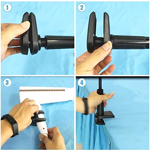Pince Support Sèche-Animaux Mains Libres en Alliage d'Aluminium pour Table de Toilettage, Rotation 360° Ajustable, Fixation Sécurisée pour Sèche-Cheveux Chien et Chat, Idéale pour