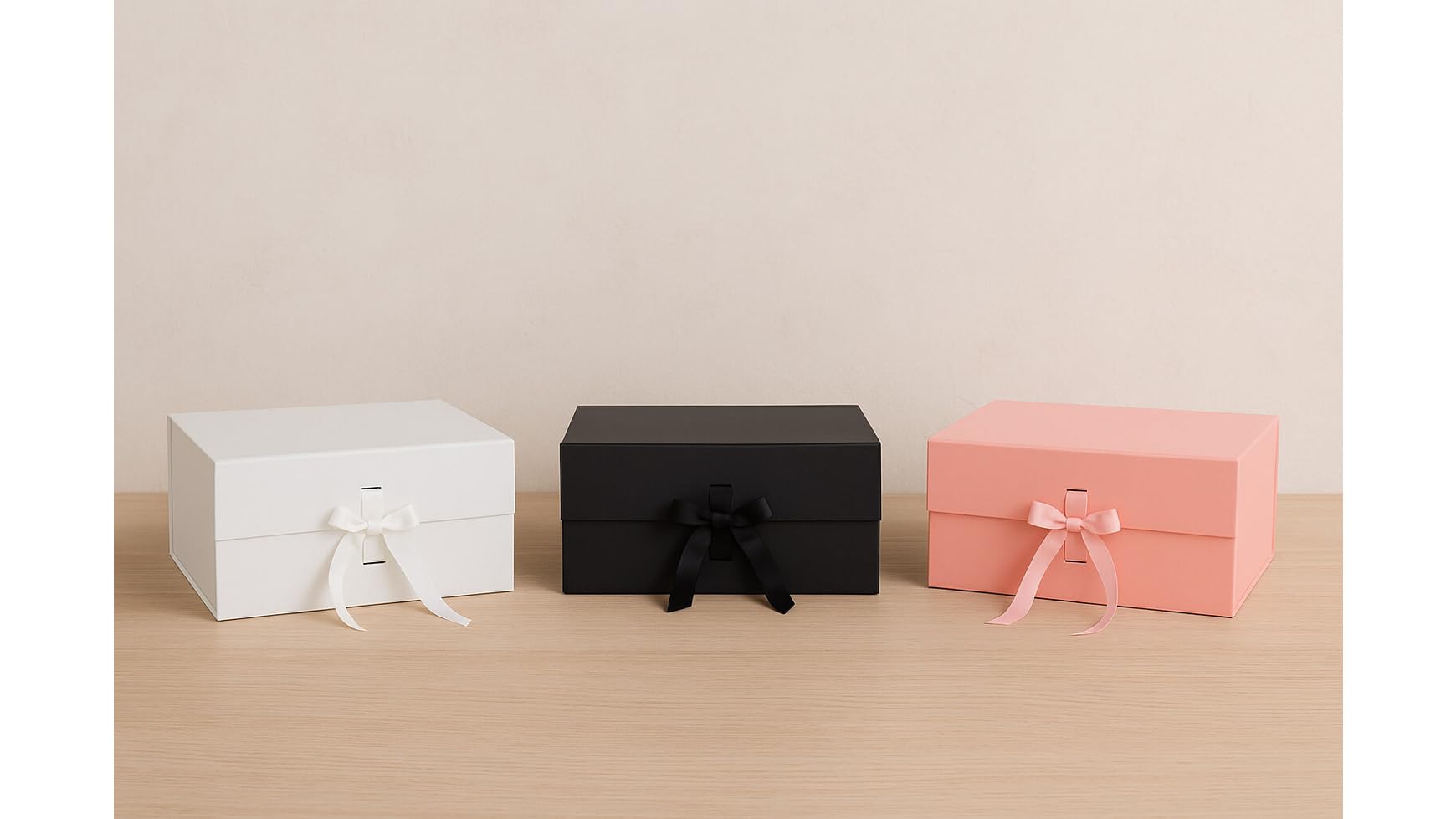 10x Magnetbox Geschenkbox Geschenkkarton "Oxford" 230 x 170 x 70 mm Magnetverschluss 120g/qm Schwarz hochwertige Geschenk-Verpackung