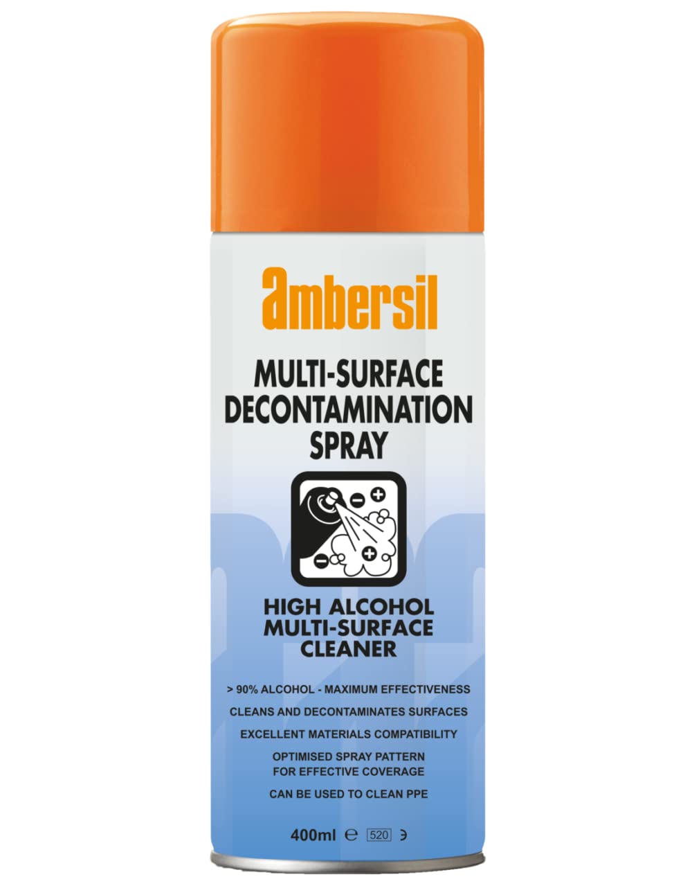 33339 Multi-Surface Decontamination Spray 400mL for cleaning high-traffic areas such as hand rails, door handles and all hard surfaces