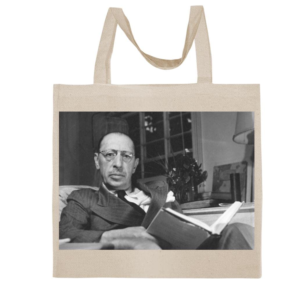 FC CarinoIgor Stravinsky - A Nice Graphic Cotton Canvas Tote Bag FCA #FCAG564438, Natural, 15X16