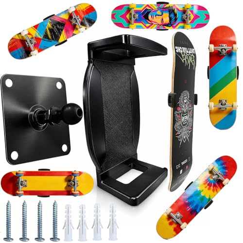 Support mural de skateboard rotatif pour sublimer la décoration de votre salon ou chambre