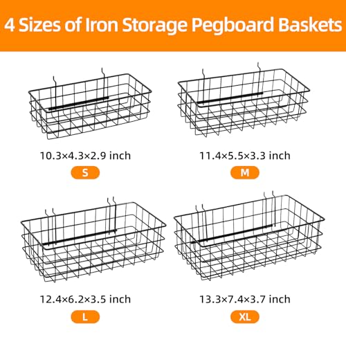 4-Pack-Metal-Pegboard-Baskets-Organizer-Hooks-for-Garage-Workshop-Sturdy-ConstructionEasy-to-Install-on-Standard-Pegboard-Great-for-Hold-HardwareGardening-Tools-and-Small-Accessories