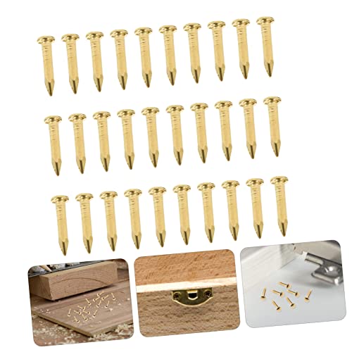 Clavos decorativos de latón redondos GLEAVI, 200 piezas para muebles y proyectos artesanales miniatura 5