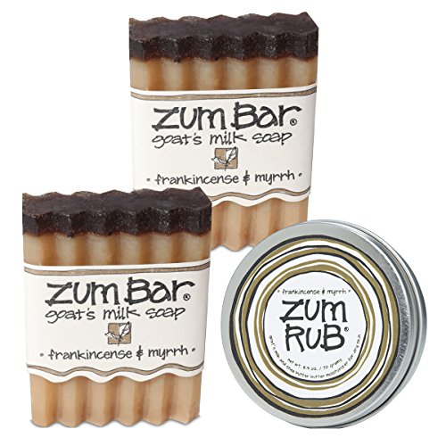 Indigo Wild: Zum Bar and Rub Frankincense and Myrrh 3 Piece Set