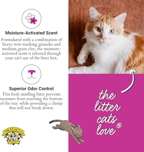 Image of Dr. Elsey's Ultra Scented Premium Bentonite Cat Litter, Dust-Free, Quick Absorption, Low Tracking, Hard Clumping, Superior Odor Control, Multi-Cat Friendly - 18.14kg