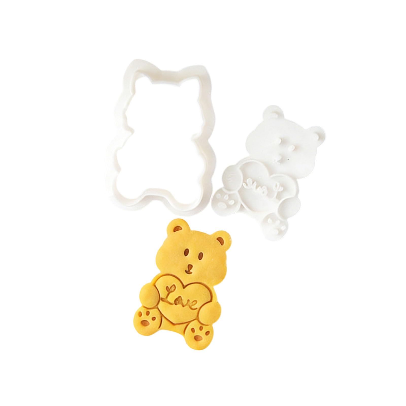 LUCKGONI Valentine's Day Cookie Set With Hugging Bear Rabbits And Cat Baking Accessory For Enthusiasts Easy To Use