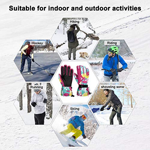 image for Anqier Ski Gloves,Waterproof Winter Gloves Snowboard Gloves 3M Thinsul