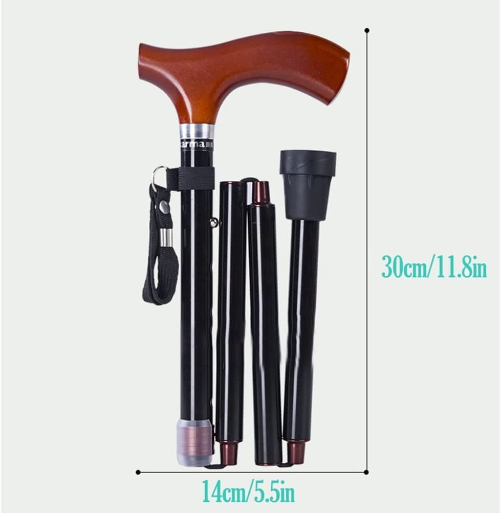 Muletas Bastón médico con Correa para la muñeca para Hombres y Mujeres Bastón Plegable de Aluminio de Altura Ajustable Muleta de Viaje Liviana para Personas Mayores Muletas para Caminar