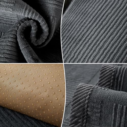 BXAEYIPOR Couch Überzug,Sofa Überzug,Sofa-Schutzhülle mit Rutschfester Unterlage,Neue Universelle rutschfeste Solide Strukturierte Sofa Überzug für Wohnzimmer,Multi-Size Sofa Sitzkissenbezug.