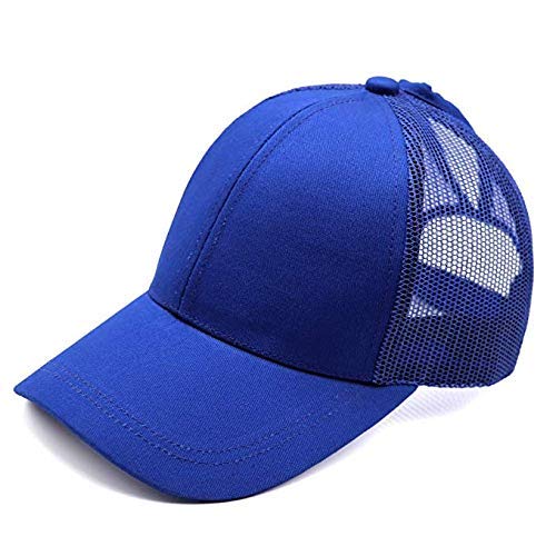 NeuFashion Ponycap Messy High Bun Ponytail Adjustable Mesh Trucker Baseball Cap Hat