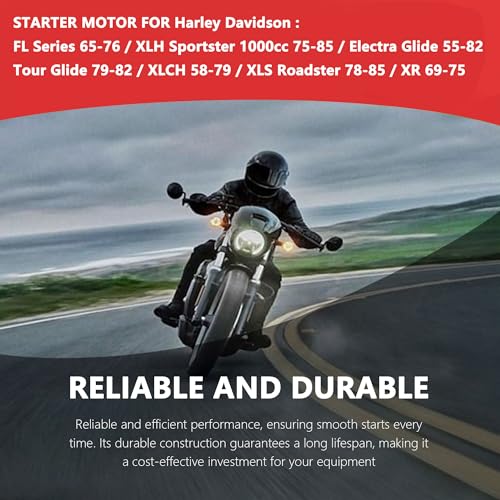 Starter Motor para Harley Davidson FL Series 65-76 / XLH Sportster 1000cc 75-85 / Electra Glide 55-82 / Tour Glide 79-82 / XLCH 58-79 / XLS Roadster 78-85 / XR 69-75 Replaces OE# 31458-66 miniatura 2