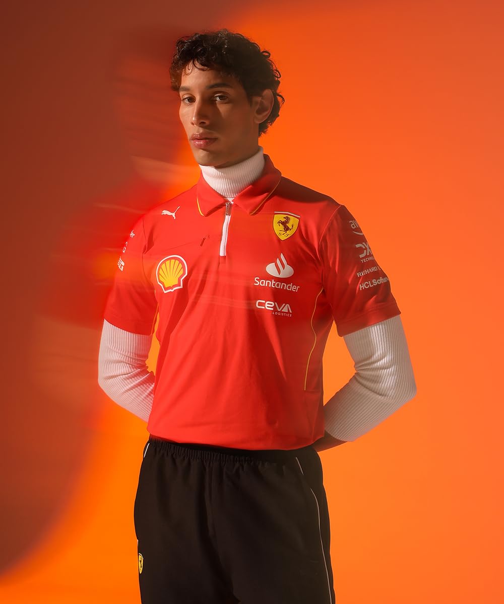 Polo del Equipo Profesional Scuderia Ferrari 2024 para Hombre - Rojo