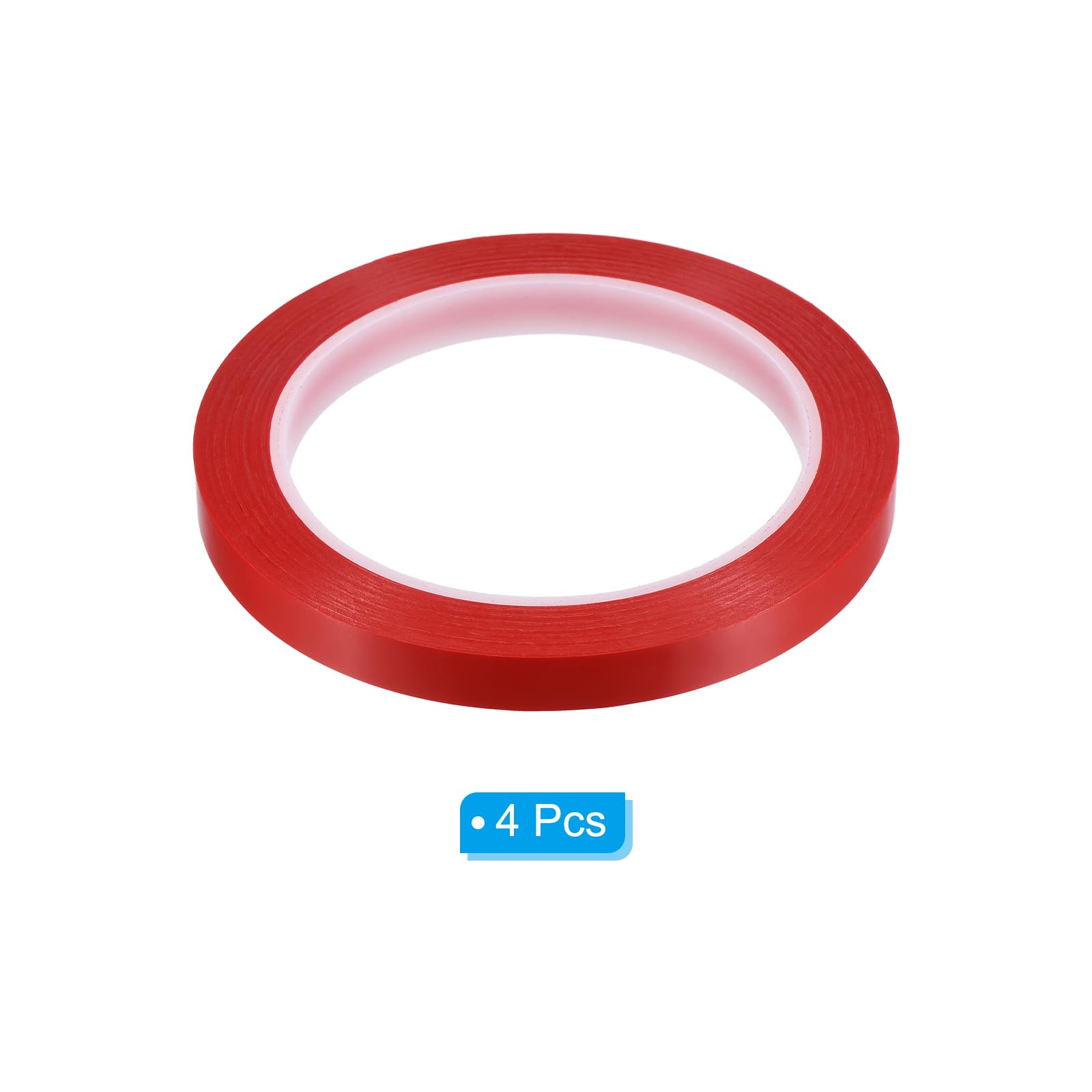 PATIKIL 3/8" Whiteboard Tape, 4 Pack Thin Dry Erase Tape for Graphic Chart Marking DIY Art Red - Image 3