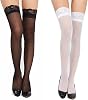 BOBOZHONG Sheer Sexy,2 Pairs Lace Silk Thigh High Stockings,Over Knee High Socks Women Extra Long Thigh High Socks, Stockings for Daily Wear Cosplay One Size