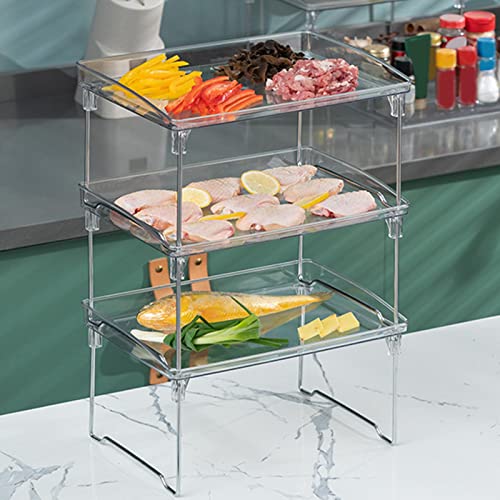 Image of Enakshi Bathroom Countertop Organizer Foldable Rack Clear for Pantry Bedroom Office|Business & Industrial | Office | Office Supplies | Desk Accessories | Desk & Drawer Organizers