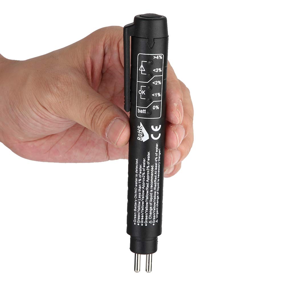 Liquido Freni Tester per liquidi freni Tester per liquidi Automotive Liquido Freni Detector Olio di Prova della Penna freni Penna 5 Indicatore LED per auto Strumento di prova per