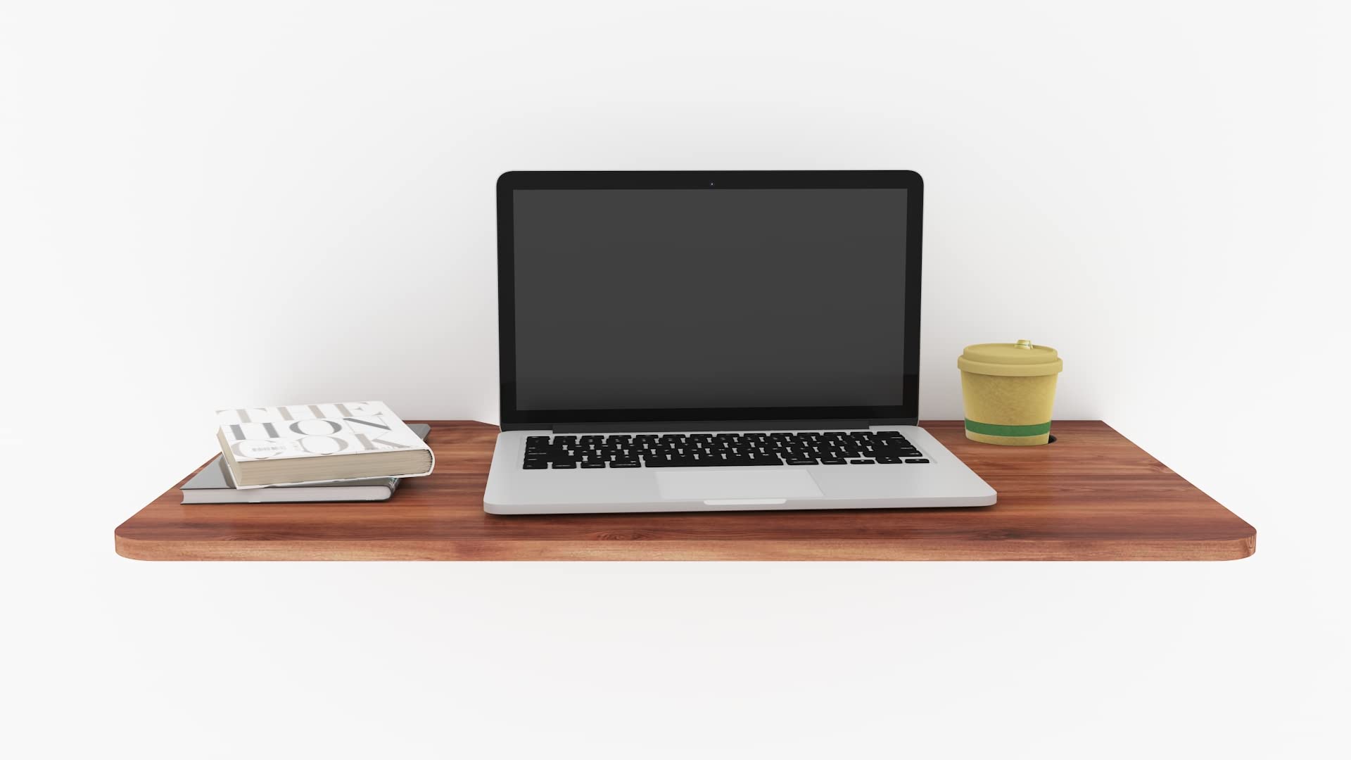 PARTH DESIGNS Milo Engineered Wood Wall Mounted Foldable Study Table Console Stand & Wall Shelf for Living Room and Home Furniture- Mica Brown Finish