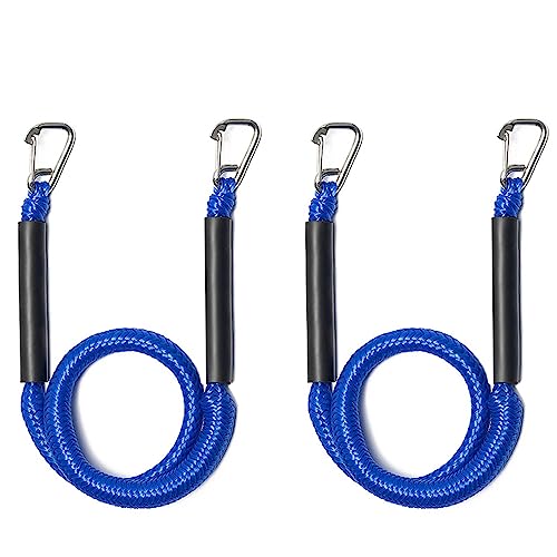 NIUTRIP Bungee Boat Dock Line, Boat Rope Mooring Rope with Double 316 Stainless Steel Clips Accessories for Bass Boat, Jet Ski, Kayak, Pontoon, Watercraft, Waverunner, SeaDoo, Canoe (Blue) NIUTRIP Bungee Boat Dock Line, Boat Rope Mooring Rope with Double 316 Stainless Steel Clips Accessories for Bass Boat, Jet Ski, Kayak, Pontoon, Watercraft, Waverunner, SeaDoo, Canoe (Blue)