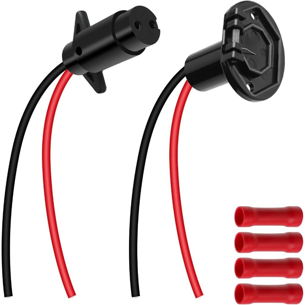 Ocnvlia For Electric Boat Motor Trolling Motor Plug 12v/8 Gauge/2 Wire Quick Connector for Electrical Socket
