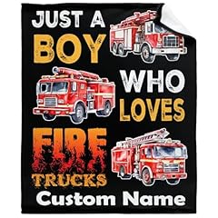 Fire Truck Blanket Custom