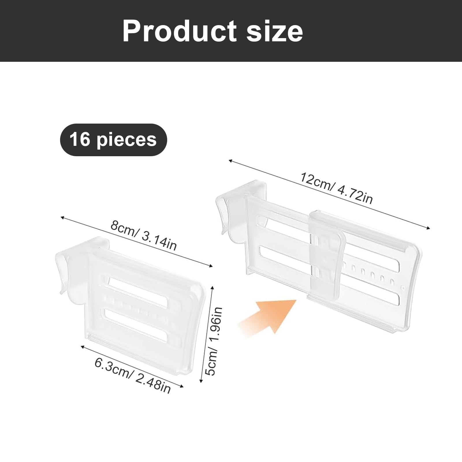 20 Divisori Regolabili Per Frigorifero - Organizzatore Scattante Per Mensole - Separatore Bottiglie E Alimenti - Foto 6