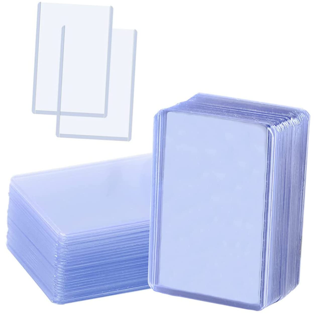 Bustine Protettive 100 Pezzi per Carte da Gioco in Pvc Trasparente Riutilizzabili Design Apertura Superiore per Giochi da Tavolo e Collezioni