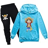 BEYSG Boys Girls 2 Pieces Tracksuit Clothing Set-Anime ONE PIECE Pullover Long Sleeve Hoodie and Sweatpants Sweatsuit