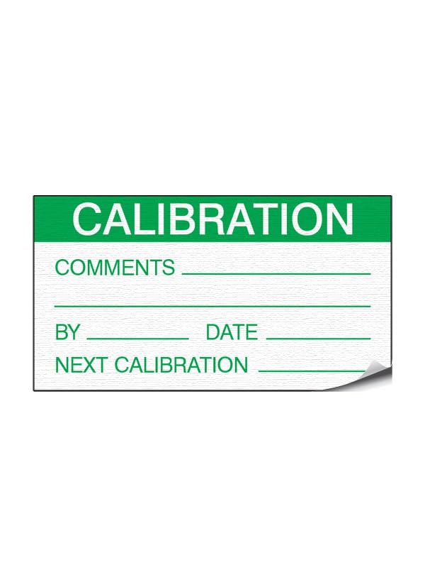 Calibration - Vinyl Cloth 70mm x 38mm Labels - Price per Pack of 30 Labels (P/NO. 7824116AMZ)