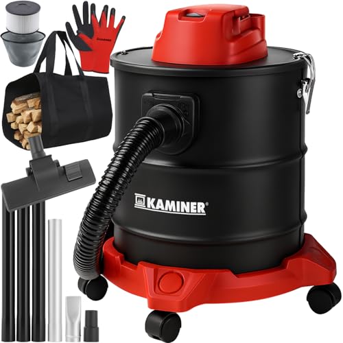 KAMINER Aschesauger 20 L, 1600 W hitzebeständig – Metalltank, HEPA + Textilfilter, Saug- & Blasfunktion, 3 Düsen, Räder – beutellos, Ofen, Grill & Werkstatt KAMINER Aschesauger 20 L, 1600 W hitzebeständig – Metalltank, HEPA + Textilfilter, Saug- & Blasfunktion, 3 Düsen, Räder – beutellos, Ofen, Grill & Werkstatt