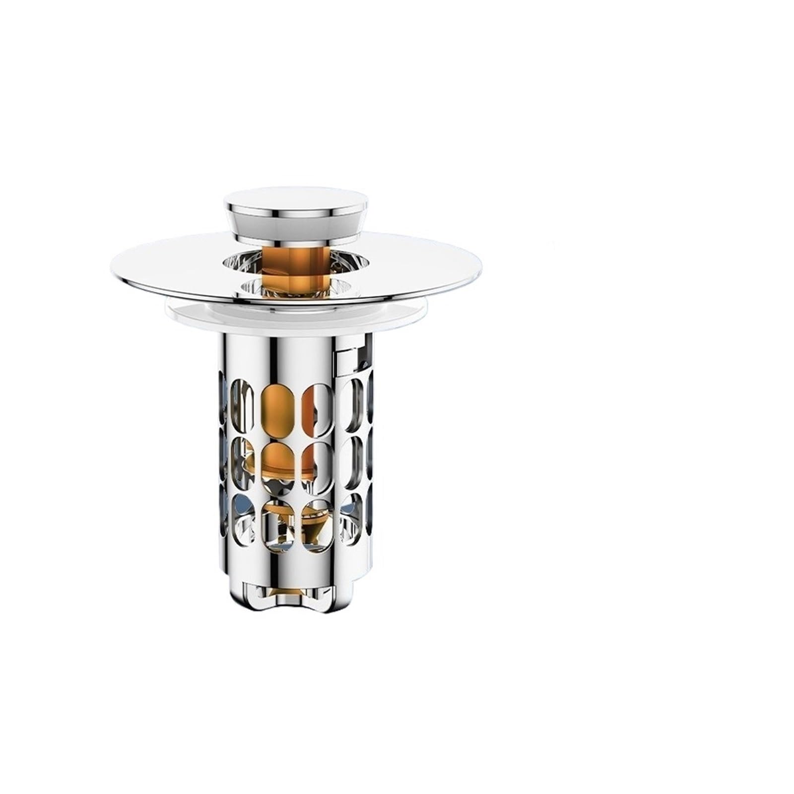 Universal Pop-Up Drain Plug with Hair Catcher