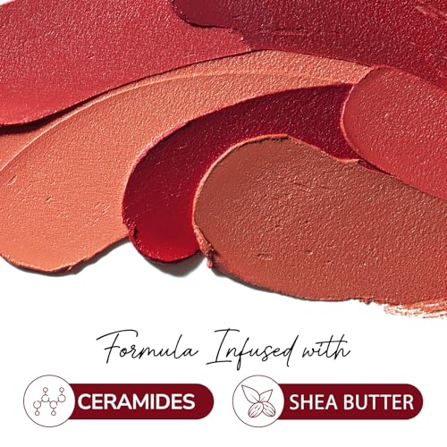Image of Mila Beaute Lock & Pout Matte Crayon Lipstick for Women I Smudge Proof & Transfer-proof Lipstick I Hydrating With Ceramides & Shea Butter I Highly Pigmented & Glides Smoothly | Suitable for Indian Skin Tones - (1.25g1 Don't Stare)