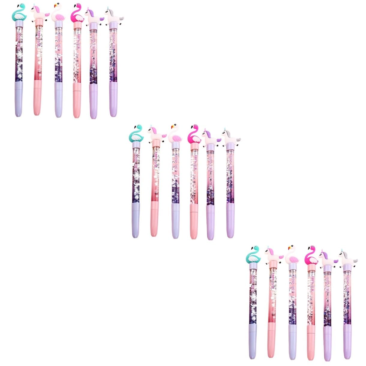 Operitacx 18pièces Stylo à Gel Créatif Licorne Et Cygne Lot De Écriture Fluide Design Kawaii Stylo Effaçable Fournitures Scolaires Pour Adolescents