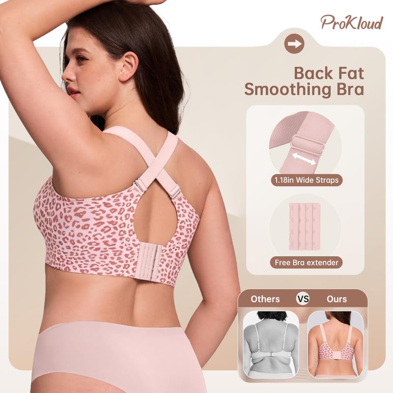 Image of ProKloud Jelly Bras for Women No Underwire Wireless Bra with Support and Lift Full Coverage Plus Size Comfy Seamless Bra