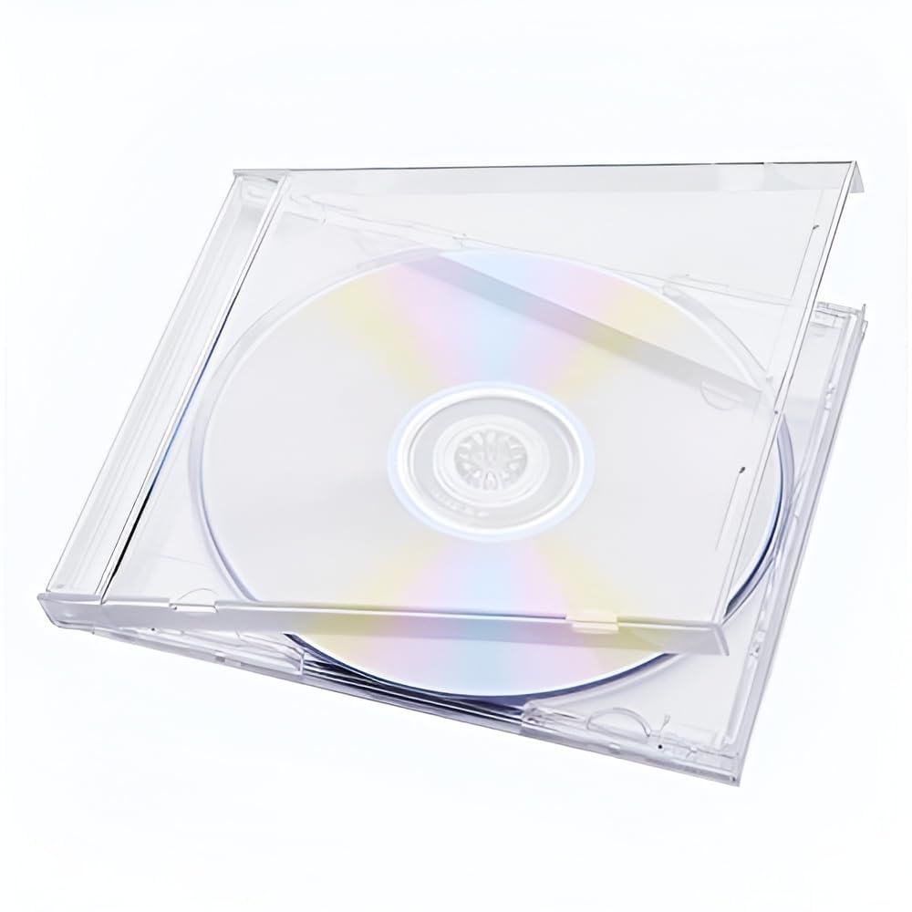 Professional Transparent CD/DVD Jewel Case – Standard 10.4mm Thick Plastic Storage for CDs & DVDs – Clear Protective with Tray – Pack of 10-image-28
