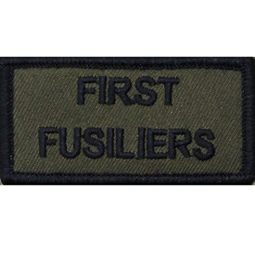 Official IssueFirst Fusiliers 1 RRF Shoulder Flash Black Edge TRF Pair