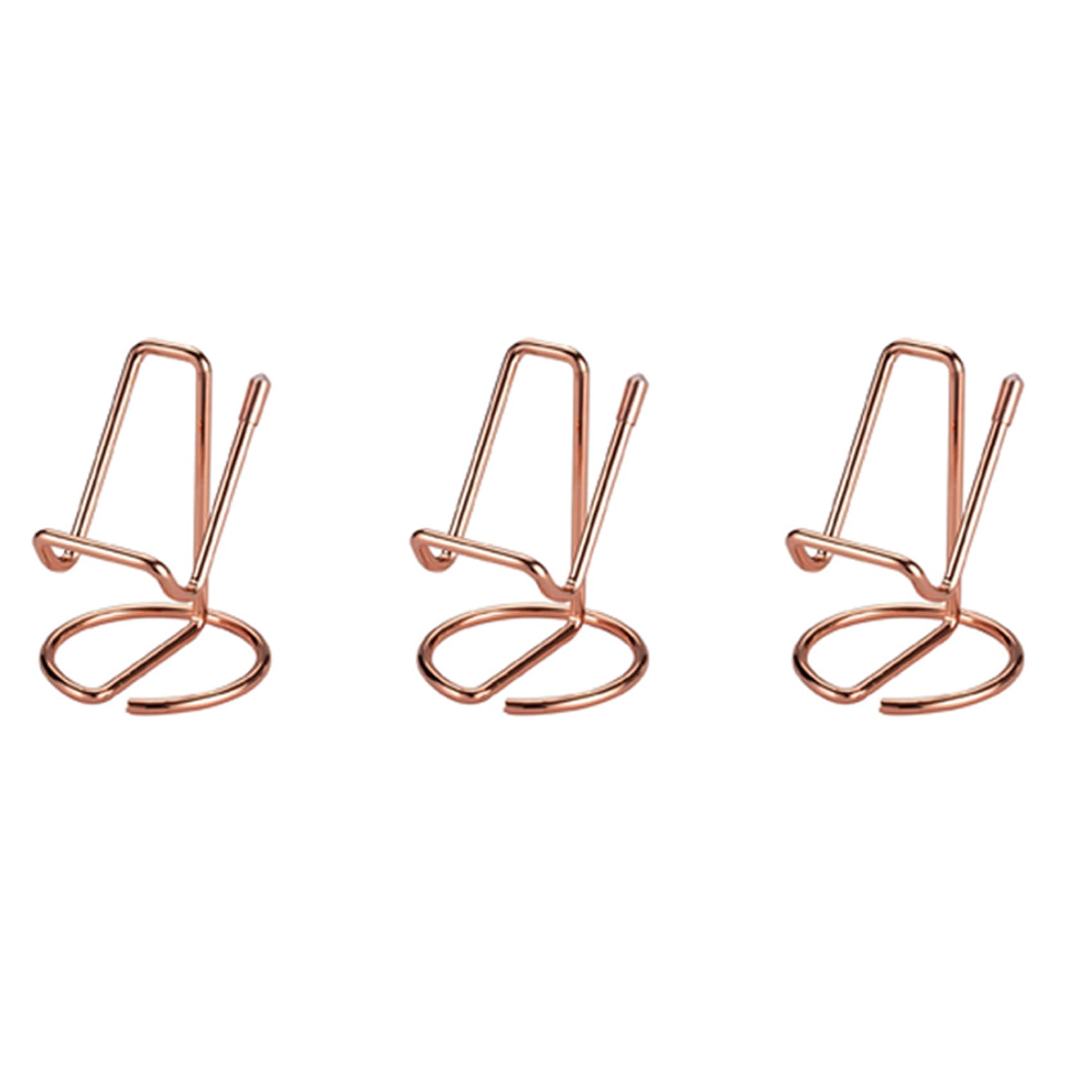 Jnchdghwa 3X Business Card Holder for Desk, Metal Business Card Display Holder Stand, Desktop Name Card Holder (Rose Gold)