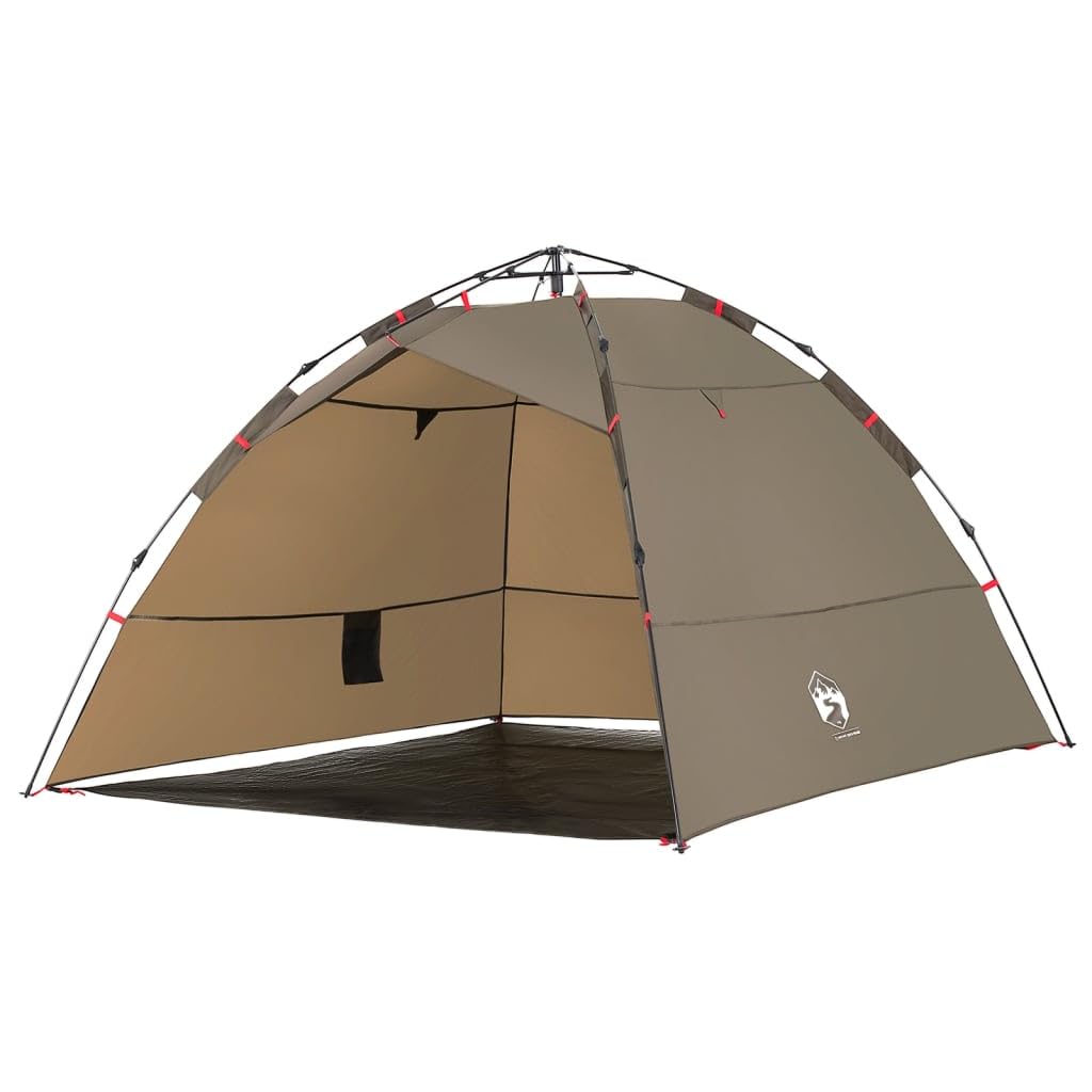 Homgoday Tente de pêche 4 personnes Vert olive Quick Release