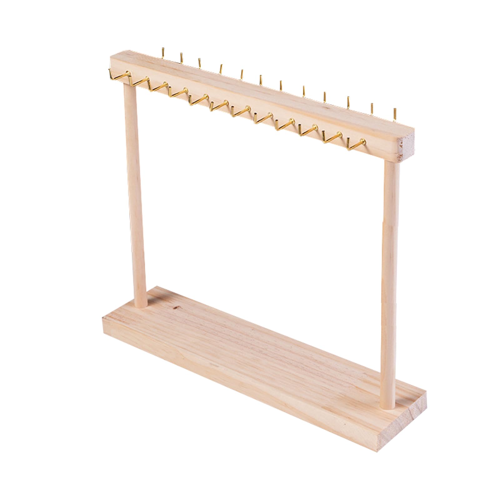 Étagère de rangement en bois pour bijoux porte-collier mural ou à poser avec 24 crochets