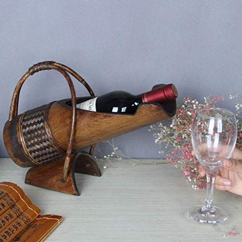 Soporte de Vino de Madera de Bambú 31×10×24 cm miniatura 6
