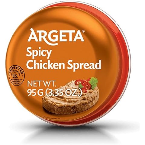 Argeta Pate Spread, Spicy Chicken, 3.35oz Cover
