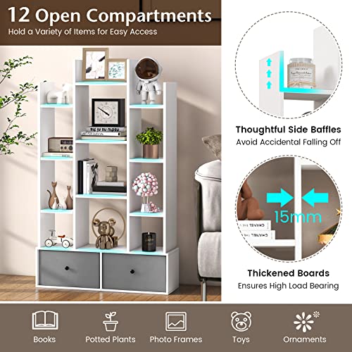 GIANTEX Libreria con 4 Ripiani Scaffale per Libri