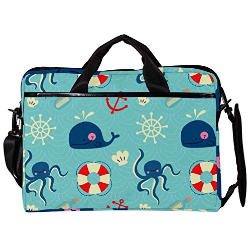 Bolso bandolera para portátil de 14 a 15 pulgadas azul maletín de hombro ligero