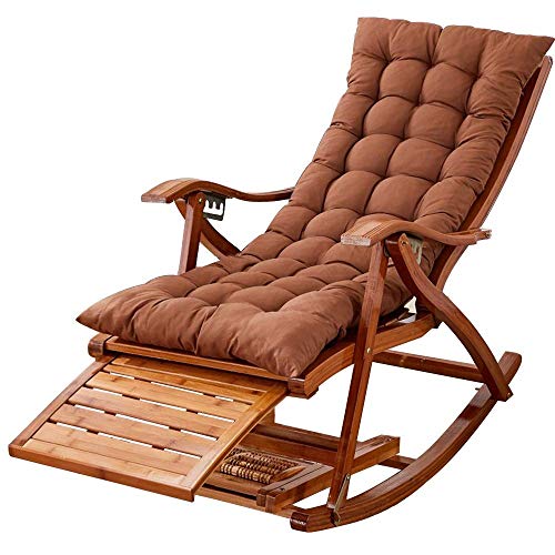 VVHUDA Mecedora de bambú Ajustable en 5