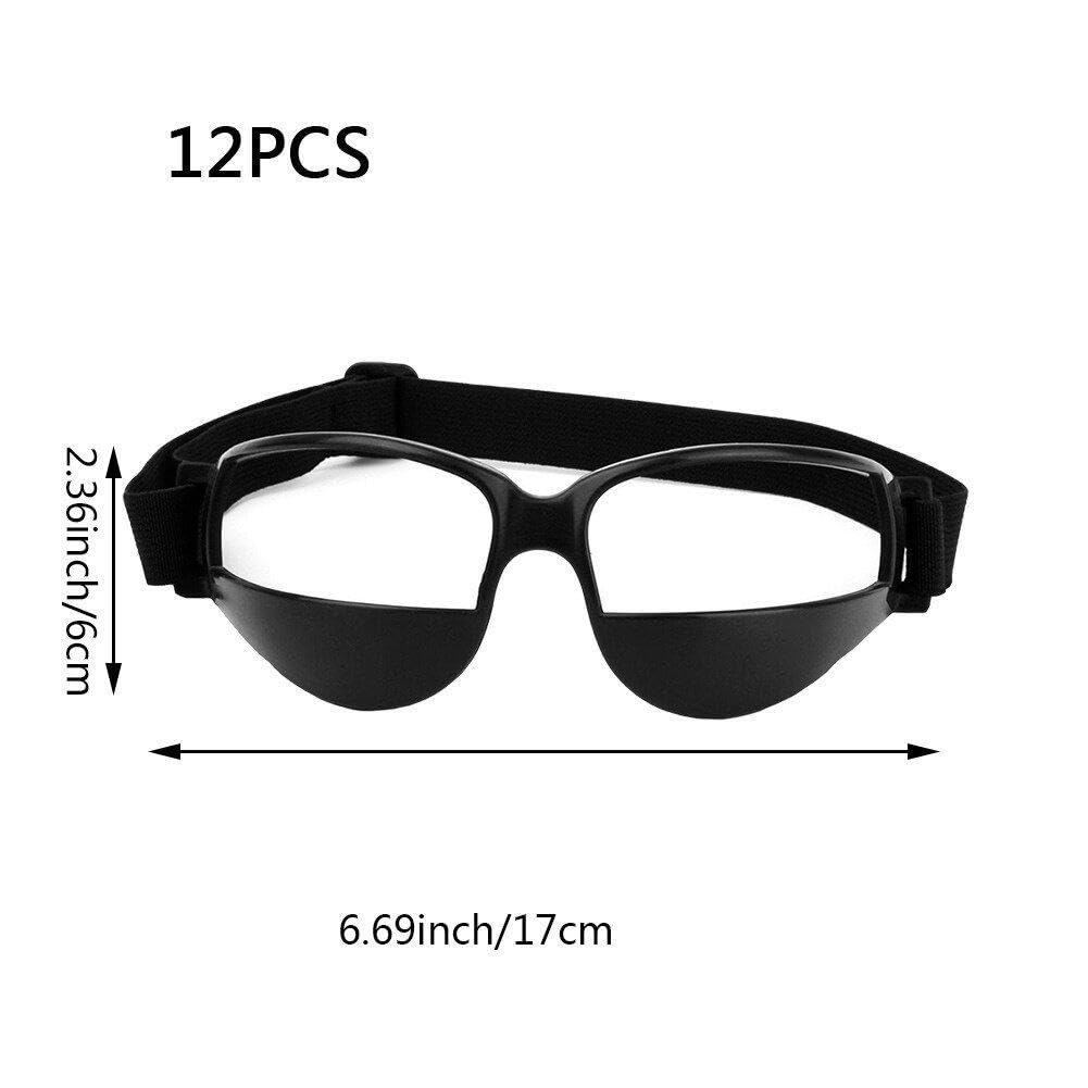 Gafas De Goteo De Baloncesto, 12 Pcs Sport Dribble Specs Goggles Ajustable Strap De Gafas De Seguridad Suministros De Entrenamiento De Gafas De Seguridad